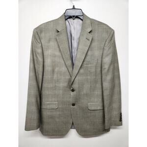 Lauren Ralph Lauren Men's Silk/Wool Houndstooth Plaid Sports Jacket/Blazer, 42R